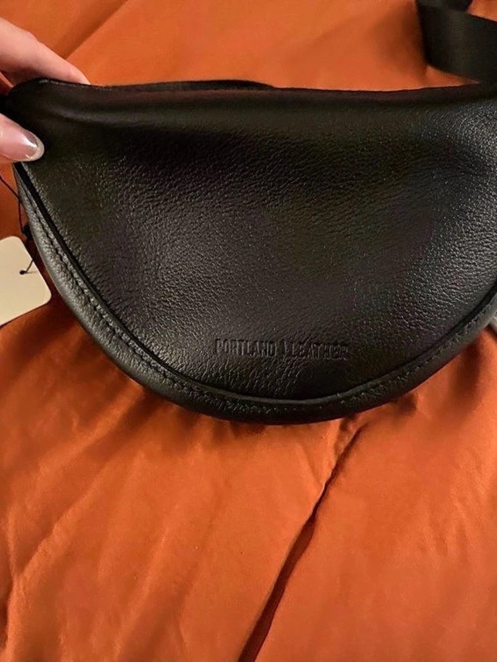Portland Leather Black Leather Crossbody NWT